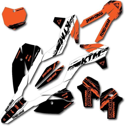 طقم رسومات أبيض وبرتقالي يناسب KTM 13-15 SX SXF XC XCF 125 250 300 450 in Kuwait