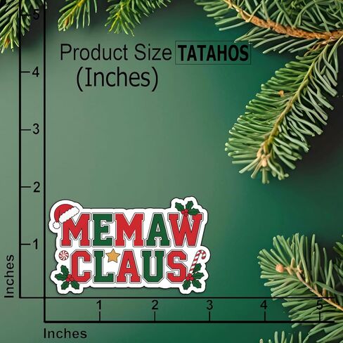 (3 قطع) ملصقات Memaw Claus مضحكة للعطلات ملصق الجدة المرح لتزيين هدايا عيد الميلاد المجيد مقاومة للماء اقتباسات للعطلات شارات الفينيل لزجاجة مياه Kindle ممتص الصدمات للسيارة وقبعة صلبة للهاتف المحمول 3×2 in Kuwait