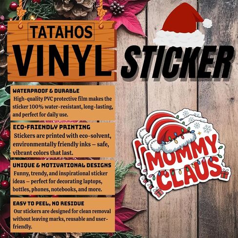 (3 قطع) ملصقات الأم كلوز المضحكة لعطلة عيد الميلاد والأمهات الممتعة لتزيين عيد الميلاد وهدايا عيد الميلاد المقاومة للماء اقتباسات للعطلات شارات الفينيل زجاجة مياه ممتصة للصدمات للسيارة وقبعة صلبة للهاتف المحمول 3x2.5 in Kuwait
