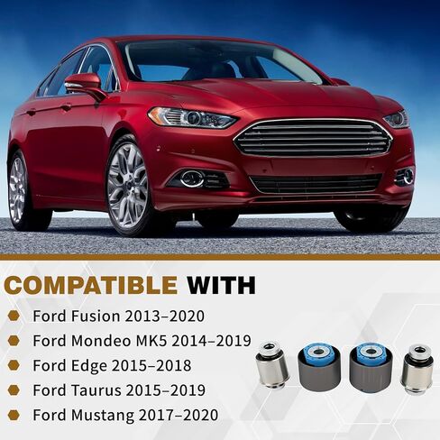 2 Pair FR3C3C270AA F2GC5K653AXB Rear Axle Suspension Bushing Kit for Trailing Control Arm Compatible with Ford Fusion Mondeo Edge Taurus Mustang 2013-2020 Replace F2GC5K653AXB in Kuwait