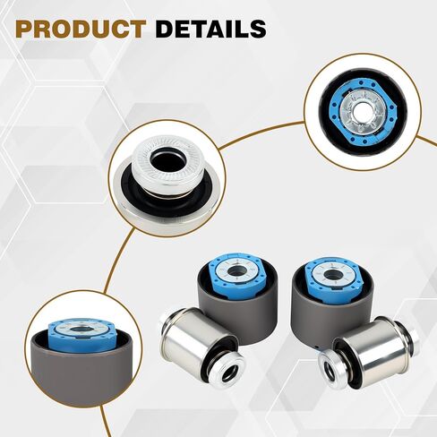 2 Pair FR3C3C270AA F2GC5K653AXB Rear Axle Suspension Bushing Kit for Trailing Control Arm Compatible with Ford Fusion Mondeo Edge Taurus Mustang 2013-2020 Replace F2GC5K653AXB in Kuwait