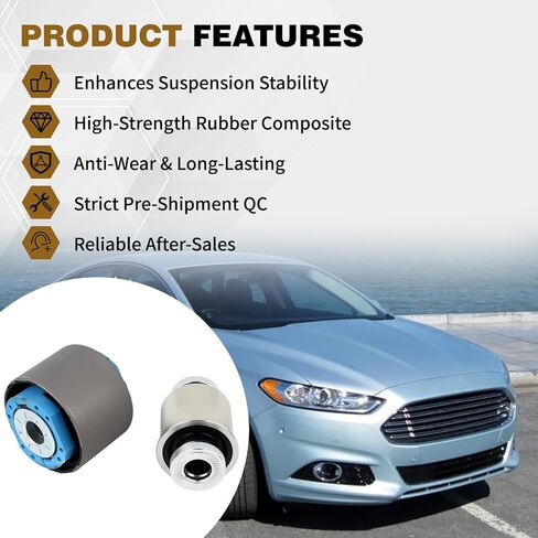 2 Pair FR3C3C270AA F2GC5K653AXB Rear Axle Suspension Bushing Kit for Trailing Control Arm Compatible with Ford Fusion Mondeo Edge Taurus Mustang 2013-2020 Replace F2GC5K653AXB in Kuwait