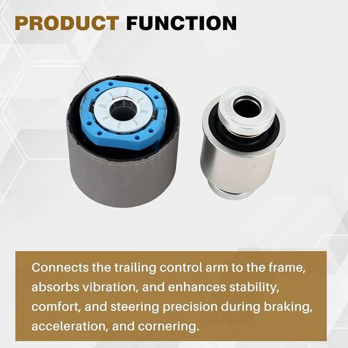 2 Pair FR3C3C270AA F2GC5K653AXB Rear Axle Suspension Bushing Kit for Trailing Control Arm Compatible with Ford Fusion Mondeo Edge Taurus Mustang 2013-2020 Replace F2GC5K653AXB in Kuwait