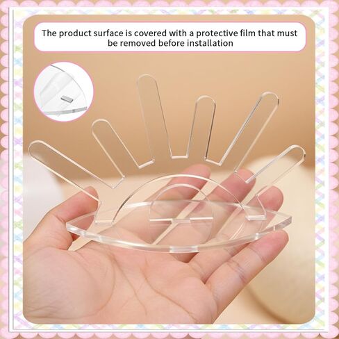 Acrylic Ring Holder, 6 Rod Ring Display Clear Rings Display Stand, Jewelry Organizer for Women Multiple Rings Storage in Saudi Arabia