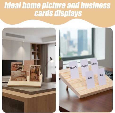 2 Pcs Wooden Earring Display Stand and 60 Pcs Earring Display Card 6 Slots Wood Jewelry Holder with Cards for Vendors Retail Selling Show in Kuwait