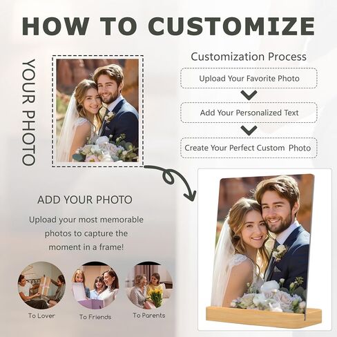 Custom Metal Photo Prints, Customized Picture Frame with Your Photo, Personalized Photo Gifts for Family and Lovers in Saudi Arabia