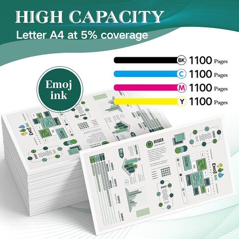 خراطيش حبر معاد تصنيعها لحزمة خراطيش الحبر Epson 812XL كومبو لطابعة T812XL T812 لطابعة Epson Workforce WF-7820 WF-7840 WF-7310 EC-C7000 (4 عبوات) in Kuwait