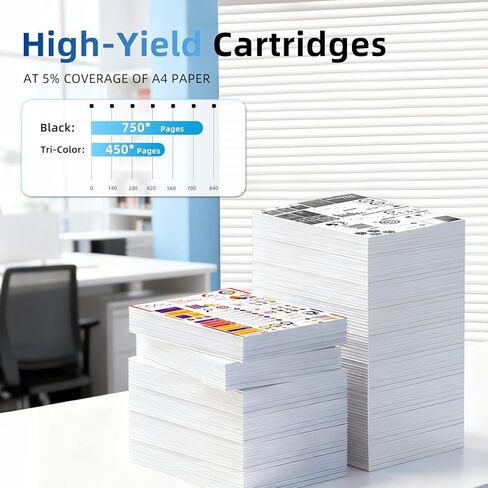 62XL High Yield Ink Cartridge Replacement for HP62XL HP62 62 XL Combo Pack Compatible with HP OfficeJet 200 200c 250 250c 258 5740 5741 5742 5743 5744 (Black Tri-Color 2 Pack) in Kuwait