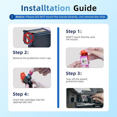 62XL High Yield Ink Cartridge Replacement for HP62XL HP62 62 XL Combo Pack Compatible with HP OfficeJet 200 200c 250 250c 258 5740 5741 5742 5743 5744 (Black Tri-Color 2 Pack) in Kuwait
