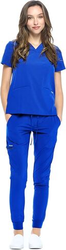 Dagacci Medical Uniform Women and Men Unisex 4-Way Stretch Jogger Scrub Set in Kuwait