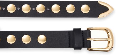 حزام جلد نسائي من VATAN لفساتين الجينز والسراويل وحزام خصر كاجوال للسيدات مع إبزيم ذهبي in Kuwait