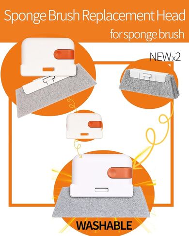 Groove Gap Cleaner Tools Set, 6 Pcs Hand-held 2 Brush with Dustpan&tweezer + 2 Sponge Brush with Dustpan + 2 Replacement Cloth for Sliding Door, Sill, Tile Lines, Shutter, Car Vents, Keyboard in Kuwait