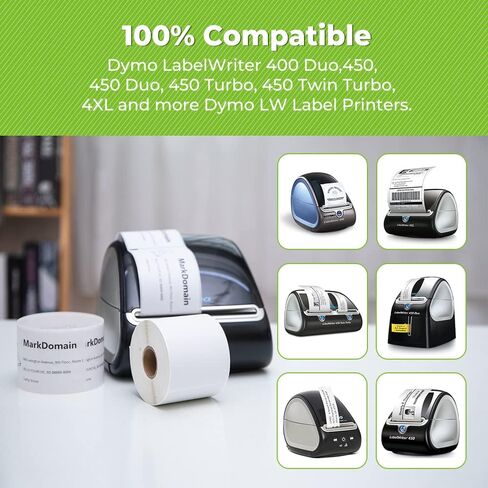 12 Rolls 30256 Standard Large Shipping Label Maker Refills 2-5/16" x 4" Compatible with Dymo Label Writer 400 450 Duo Twin Turbo 4XL LW Printer (59 mm x 102 mm, 300/Roll) in Kuwait
