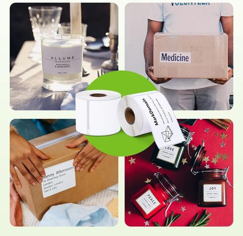 12 Rolls 30256 Standard Large Shipping Label Maker Refills 2-5/16" x 4" Compatible with Dymo Label Writer 400 450 Duo Twin Turbo 4XL LW Printer (59 mm x 102 mm, 300/Roll) in Kuwait