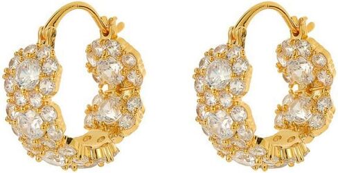 MIKAMU 14K Gold Hoop Earrings for Women CZ cubic zirconia Gold Plated dainty Hoop Earring for Women Jewelry in Kuwait