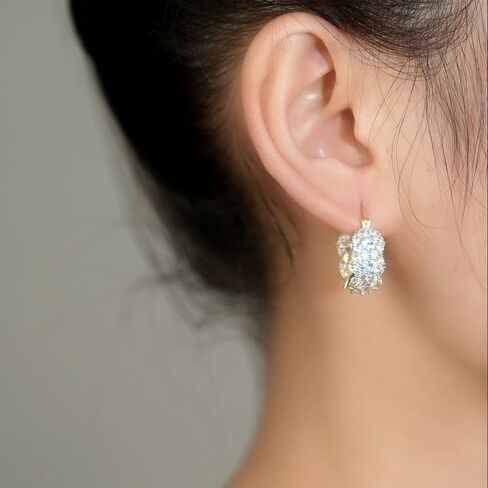 MIKAMU 14K Gold Hoop Earrings for Women CZ cubic zirconia Gold Plated dainty Hoop Earring for Women Jewelry in Kuwait