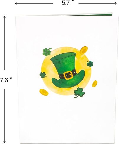 Ribbli St. Patricks Day Cards, Pop Up St. Patrick's Day Card, Happy St. Patrick's Day Gift, 7.6 x 5.7 Inch, with Envelope in Saudi Arabia