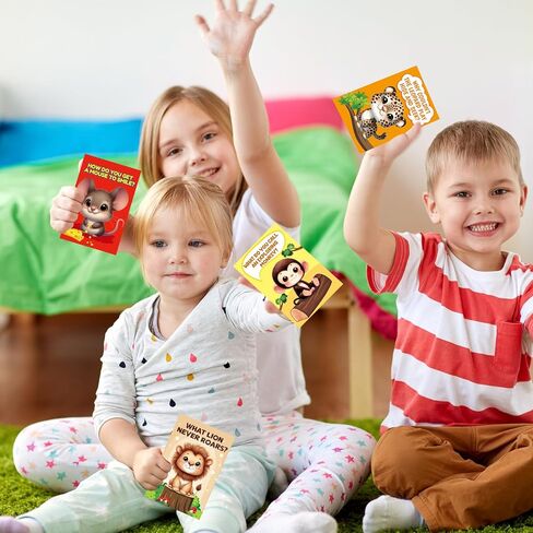 Treasure Cove Funny Animal Joke Cards Fun Animals Notecards Set Kids Thinking of You Cards Blank with Envelopes Students Teachers Summer Camp Lunchbox Notes Classroom Activities Party Supplies 24 Pcs in Kuwait