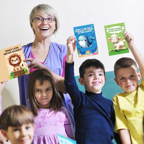 Treasure Cove Funny Animal Joke Cards Fun Animals Notecards Set Kids Thinking of You Cards Blank with Envelopes Students Teachers Summer Camp Lunchbox Notes Classroom Activities Party Supplies 24 Pcs in Kuwait