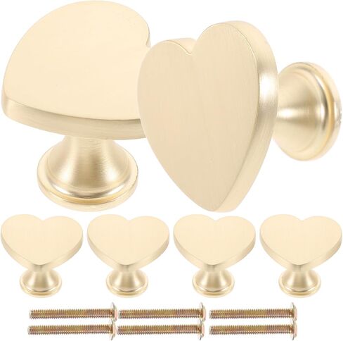 6pcs Heart-Shaped Zinc Alloy Drawer Pull Handles Cartoon Cabinet Knobs for Room Wardrobe Furniture Replacement Metal Pulls in Saudi Arabia