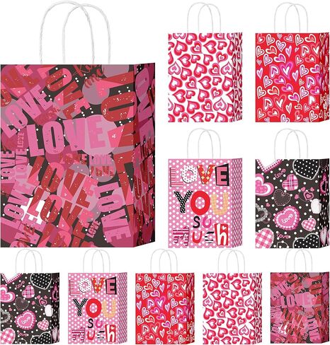 Hitkmi 24 Pcs Princess Party Bags Princess Gift Bags with Handles Castle Goodie Bags Princess Candy Bags for Birthday Party Supplies Pink and Purple in Saudi Arabia
