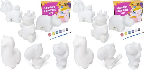 LovesTown squishies Painting Kit, 6 PCS DIY Animal Squishies Making Squishies Kit Paint Your Own Squishies for Birthday Gifts in Saudi Arabia