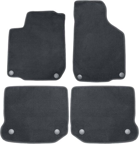 مجموعة كاملة من سجادات أرضية السيارة Priprilod متوافقة مع Volkswagen Golf/Jetta MK4 1999 2000 2001 2002 2003 2004 2005 | مقاوم للماء، حماية من جميع الأحوال الجوية | جميع ملحقات السيارة باللون الأسود in Saudi Arabia
