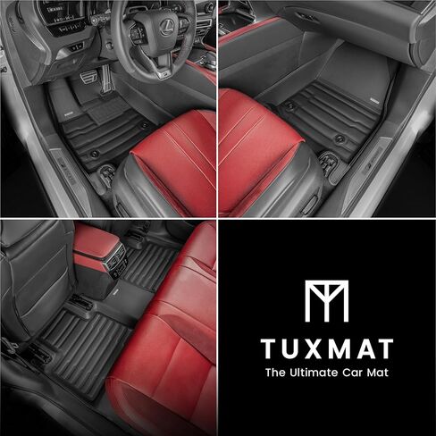TuxMat - for Lexus RX 2023-2026 Models - Custom Car Mats - Maximum Coverage, All Weather, Laser Measured - This Full Set Includes 1st and 2nd Rows in Kuwait