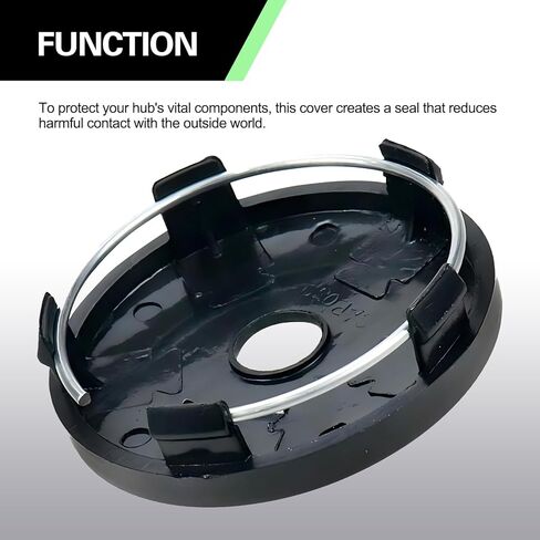 4 PCS Car Rim Center Covers, 60MM Wheel Hub Center Caps, Universal Wheel Centre hub Caps Replacement, for Most Cars, SUVs (Black & SIlver) in Kuwait