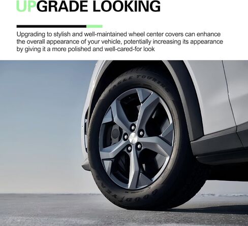 4 PCS Car Rim Center Covers, 60MM Wheel Hub Center Caps, Universal Wheel Centre hub Caps Replacement, for Most Cars, SUVs (Black & SIlver) in Kuwait