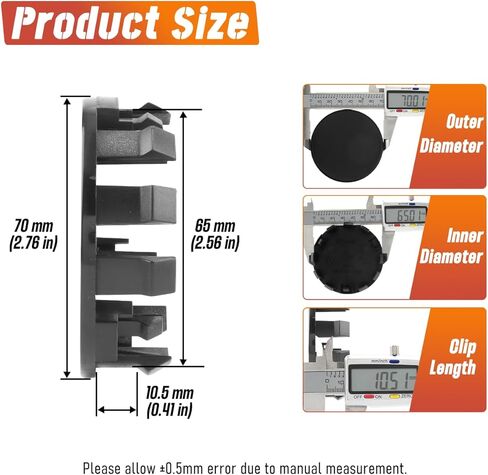 4 قطع 70 مم (2.76 بوصة) أغطية مركز العجلة بديلة 40342-EA210 أغطية محور سوداء، قبعات حافة تيتان أرمادا إكستيرا فرونتير باثفايندر in Kuwait