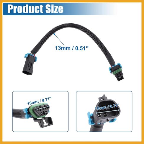 2pcs Oxygen O2 Sensor Header Extension Harness for Chevrolet Camaro 2010-2013 for Chevrolet Corvette 2006-2013 Replacement in Saudi Arabia
