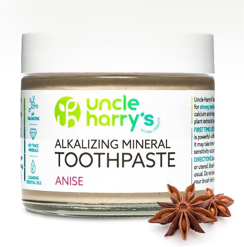 Uncle Harry’s Natural Products Fluoride Free Alkalizing Toothpaste, Spearmint – Made with Bentonite Clay, Colloidal Silver, Pure Plant Essences, Antiseptic, Pack of 4 in Kuwait