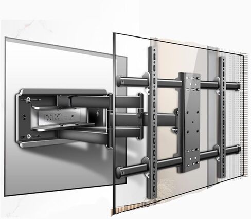 TV retractable rotating wall folding wall 65/75/82/86 inch 4A 4C ultra-thin bracket in Saudi Arabia