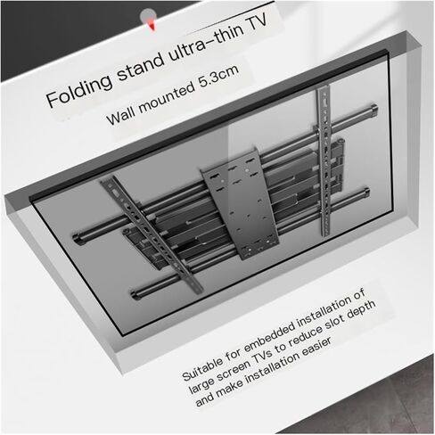 TV retractable rotating wall folding wall 65/75/82/86 inch 4A 4C ultra-thin bracket in Saudi Arabia