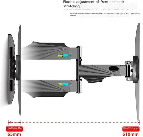 TV hanger telescopic 90 degree rotation 40 43 50 inch wall mount bracket Q4 in Saudi Arabia