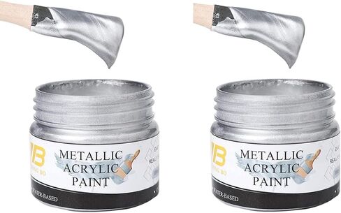 YongBo Metallic Acrylic Paint Brass, 100ml Brass Paint, Metallic Paint for Canvas, Rock, Stone, Wood, Fabric, Art Supplies in Saudi Arabia