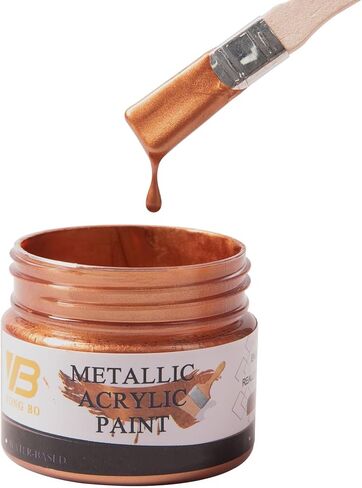 YongBo Metallic Acrylic Paint Brass, 100ml Brass Paint, Metallic Paint for Canvas, Rock, Stone, Wood, Fabric, Art Supplies in Saudi Arabia