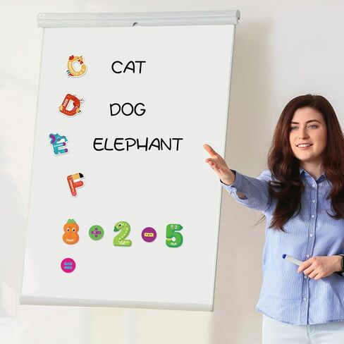 48Pcs Magnetic Letters and Numbers Fridge Magnets, 26 Uppercase Letters 0-9 Numbers Refrigerator Magnets Cute Animal Alphabet Magnets for Toddlers Preschool Learning Spelling in Kuwait