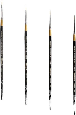 KINGART Original Gold 9350-6 Liner Series, Premium Golden Taklon Multimedia Artist Brushes, Painting Tools for Oil, Acrylic, Watercolor and Gouache in Saudi Arabia