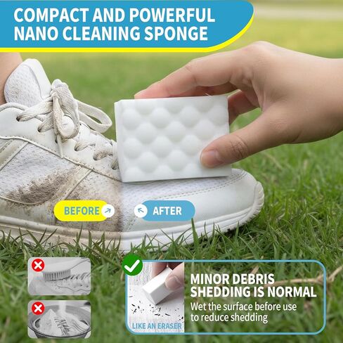 Creatyi 35 أو 60 قطعة من منظف الأحذية الرياضية، مجموعة تنظيف الإسفنج ومناديل رياضية ثلاثية الأبعاد للأحذية الرياضية in Kuwait