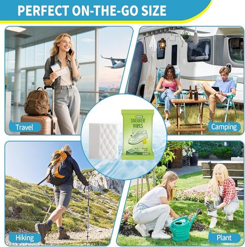 Creatyi 35 أو 60 قطعة من منظف الأحذية الرياضية، مجموعة تنظيف الإسفنج ومناديل رياضية ثلاثية الأبعاد للأحذية الرياضية in Kuwait