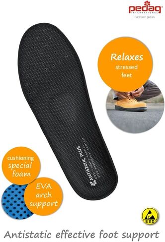 Pedag Antistatic Plus Insoles, Durable Top Layer, Foam Cushioning, Odor Neutralizing (US M13/EU46) in Saudi Arabia