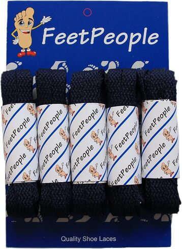 أربطة مسطحة من FeetPeople للأحذية طويلة الرقبة والأحذية، عبوة من 5 أزواج in Kuwait