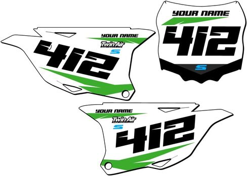 2022-2025 KX 112 SG64 Custom MX Number Plates Senge Graphics Kit Compatible with Kawasaki in Kuwait