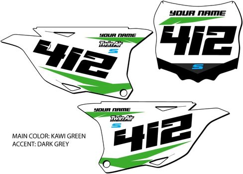 2022-2025 KX 112 SG64 Custom MX Number Plates Senge Graphics Kit Compatible with Kawasaki in Kuwait