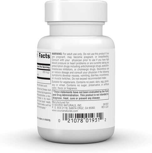 Source Naturals Huperzine A, for Learning & Memory* 200 mcg - 120 Tablets in Kuwait