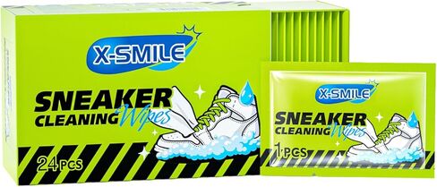 X-SMILE Sneaker Cleaner Wipes, Pre-Moistened Shoe Wipes for White Sneakers, Leather, Canvas & Rubber, Portable in Saudi Arabia