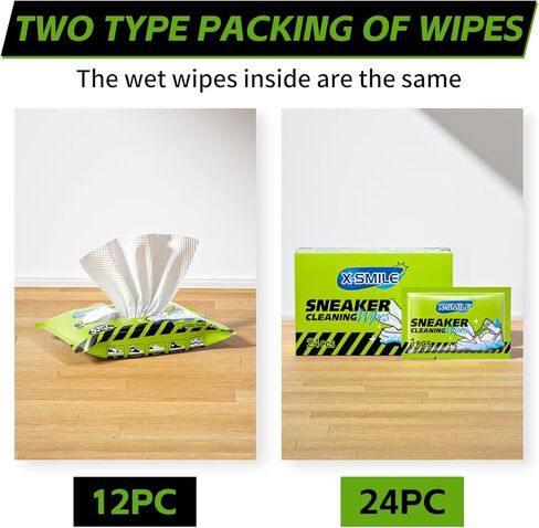X-SMILE Sneaker Cleaner Wipes, Pre-Moistened Shoe Wipes for White Sneakers, Leather, Canvas & Rubber, Portable in Saudi Arabia