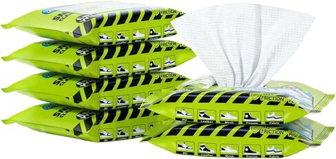 X-SMILE Sneaker Cleaner Wipes, Pre-Moistened Shoe Wipes for White Sneakers, Leather, Canvas & Rubber, Portable in Saudi Arabia